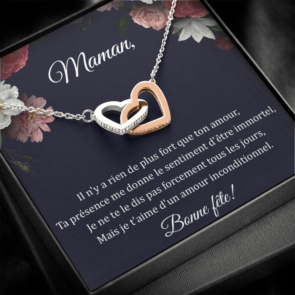 LOVYOUMOM • Collier de la fête des mères Double Cœur - Lehnaa