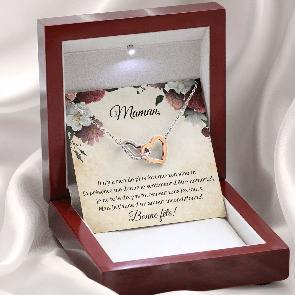 LOVYOUMOM • Collier de la fête des mères Double Cœur - Lehnaa