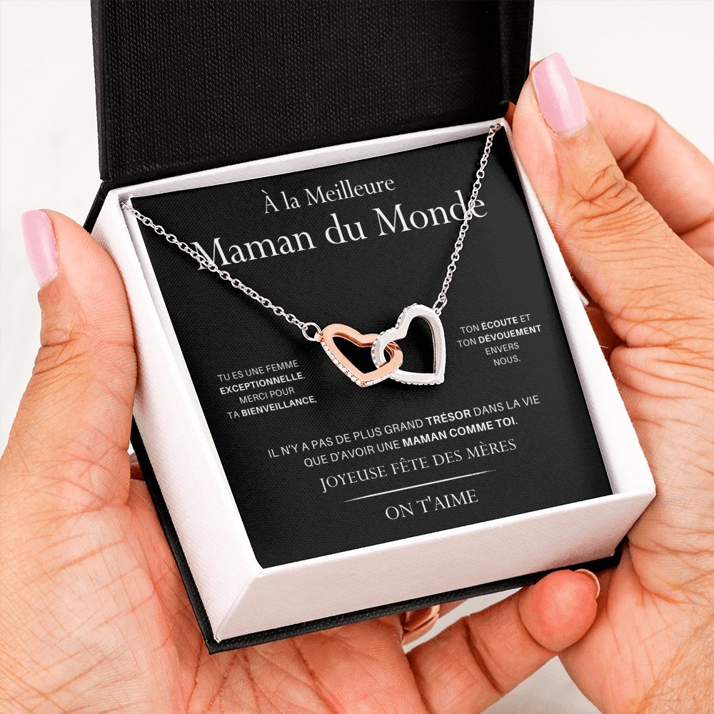 LOVYOUMOM • Collier de la fête des mères Double Cœur - Lehnaa