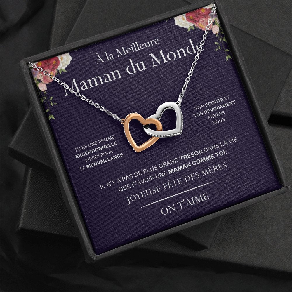 LOVYOUMOM • Collier de la fête des mères Double Cœur - Lehnaa