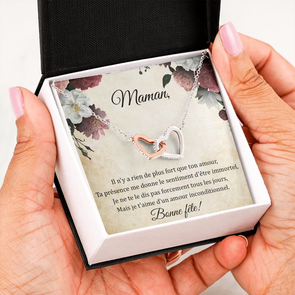 LOVYOUMOM • Collier de la fête des mères Double Cœur - Lehnaa