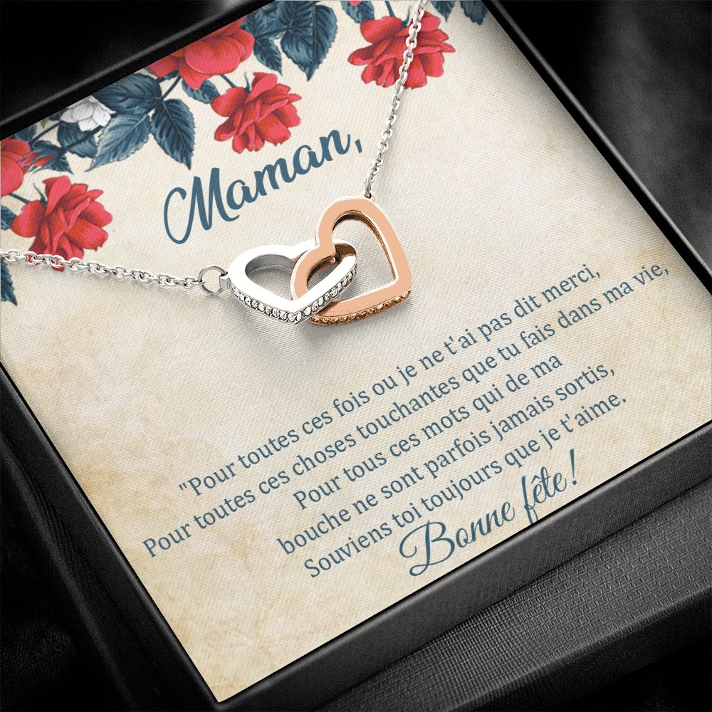 LOVYOUMOM • Collier de la fête des mères Double Cœur - Lehnaa