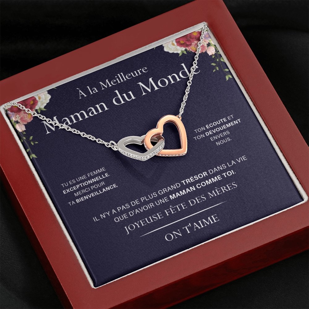LOVYOUMOM • Collier de la fête des mères Double Cœur - Lehnaa