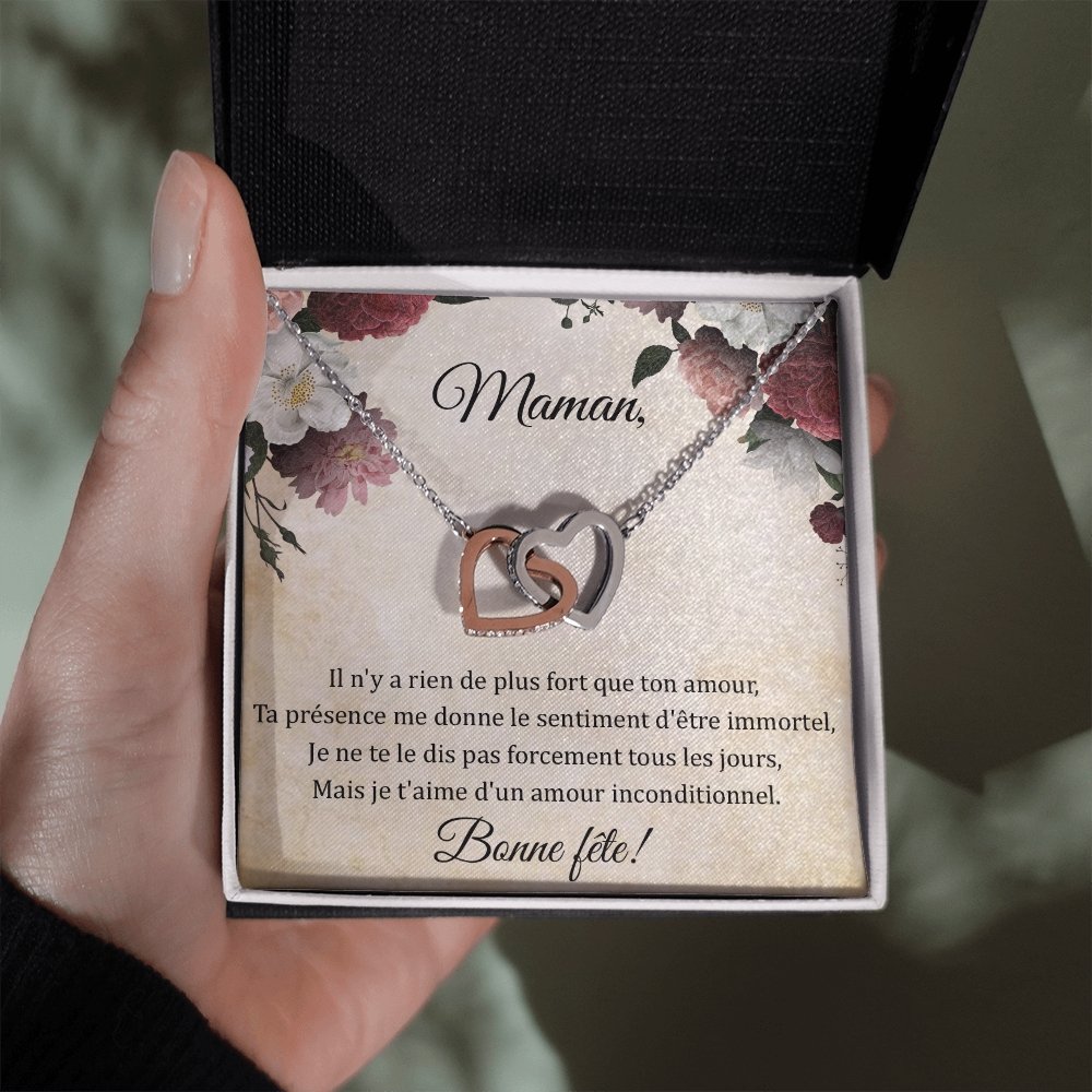 LOVYOUMOM • Collier de la fête des mères Double Cœur - Lehnaa