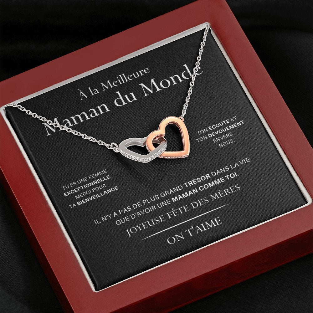 LOVYOUMOM • Collier de la fête des mères Double Cœur - Lehnaa