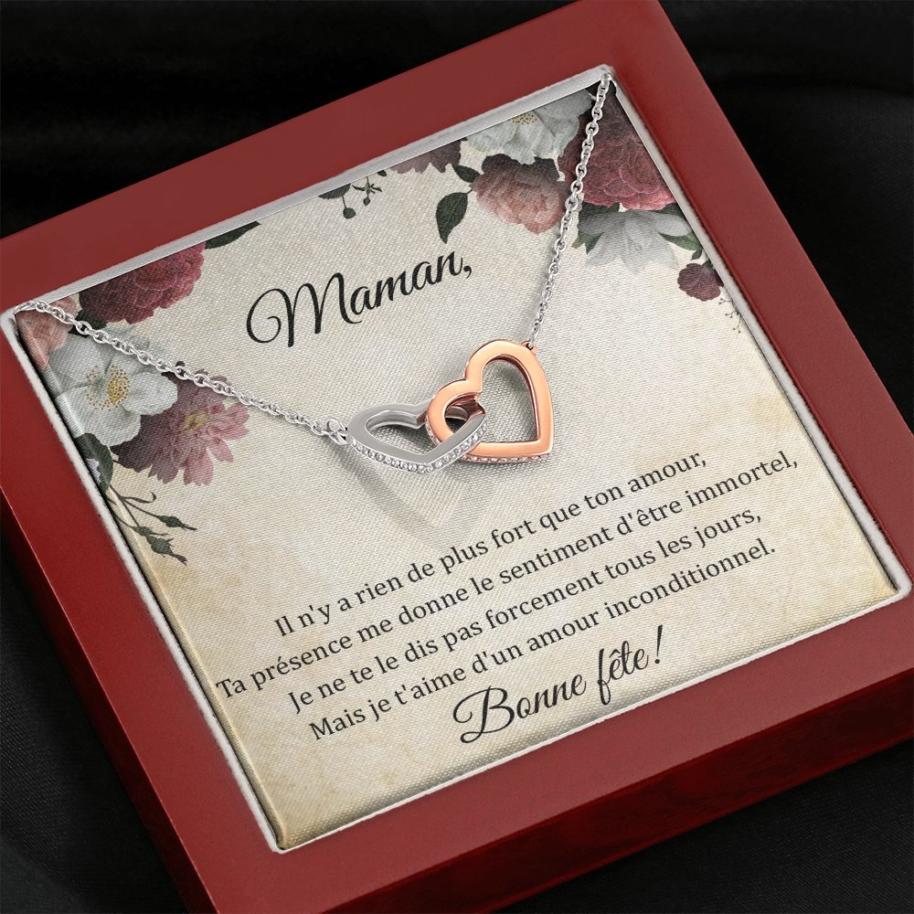 LOVYOUMOM • Collier de la fête des mères Double Cœur - Lehnaa