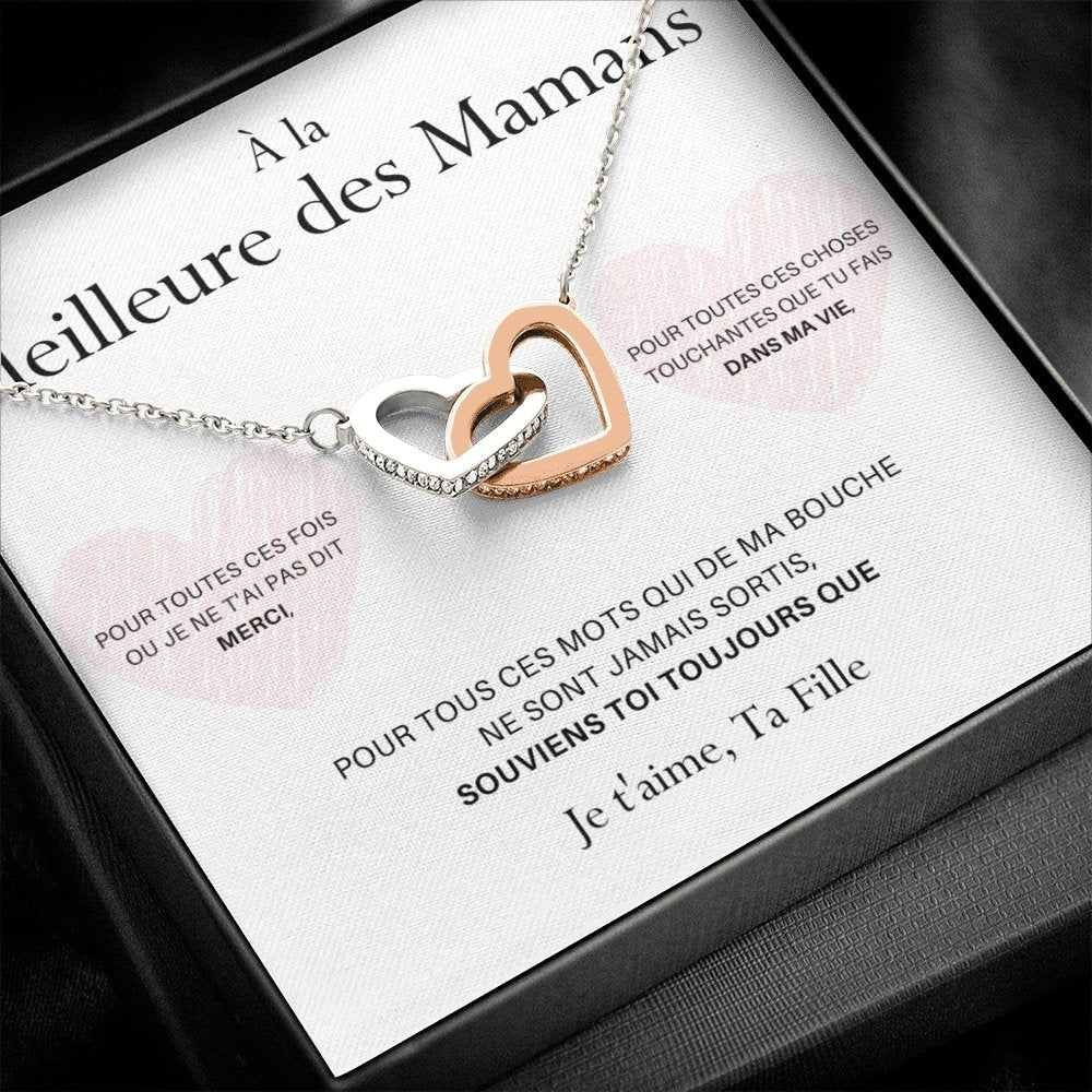 LOVYOUMOM • Collier de la fête des mères Double Cœur Version Femme - Lehnaa