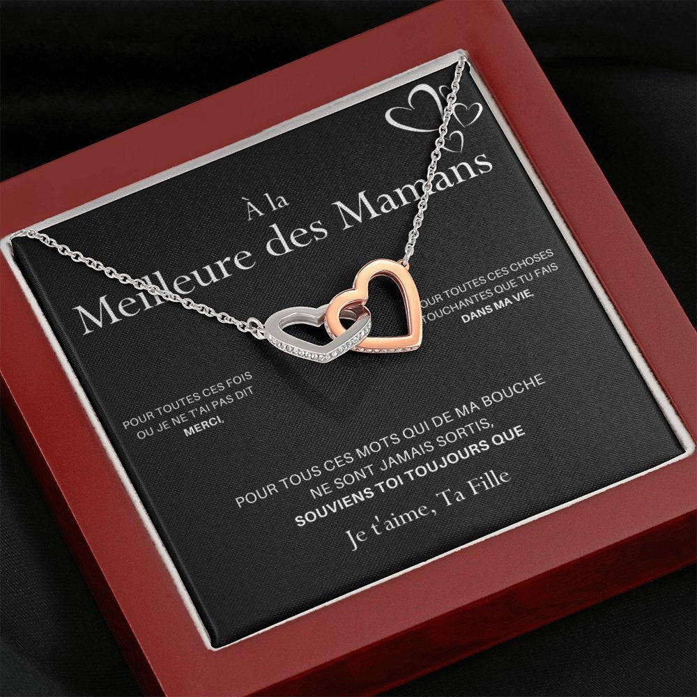LOVYOUMOM • Collier de la fête des mères Double Cœur Version Femme - Lehnaa