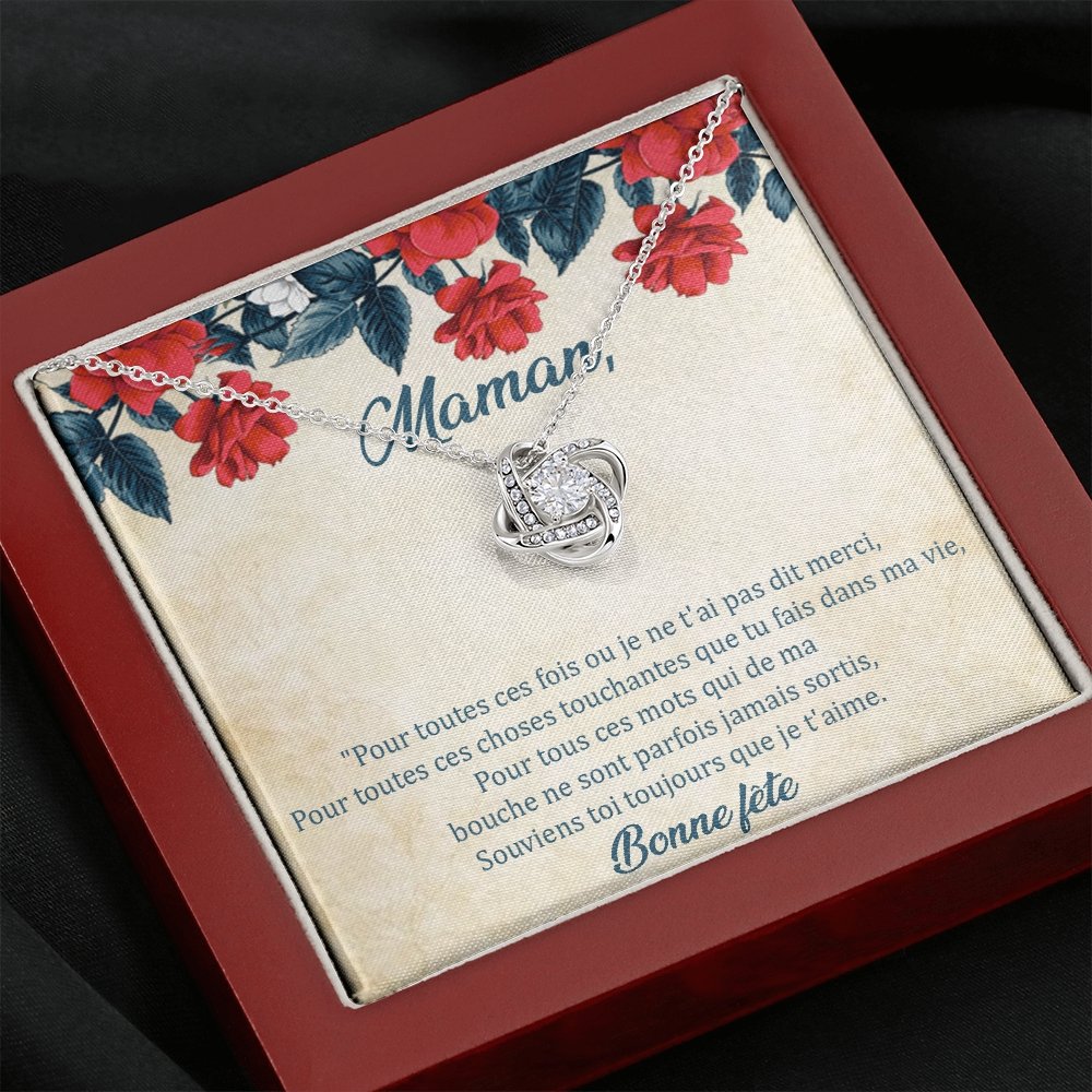 LOVYOUMOM • Collier de la fête des mères Noeud d'Amour - Lehnaa