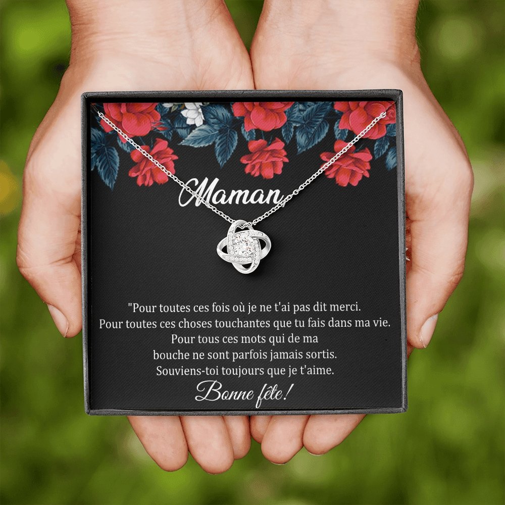 LOVYOUMOM • Collier de la fête des mères Noeud d'Amour - Lehnaa