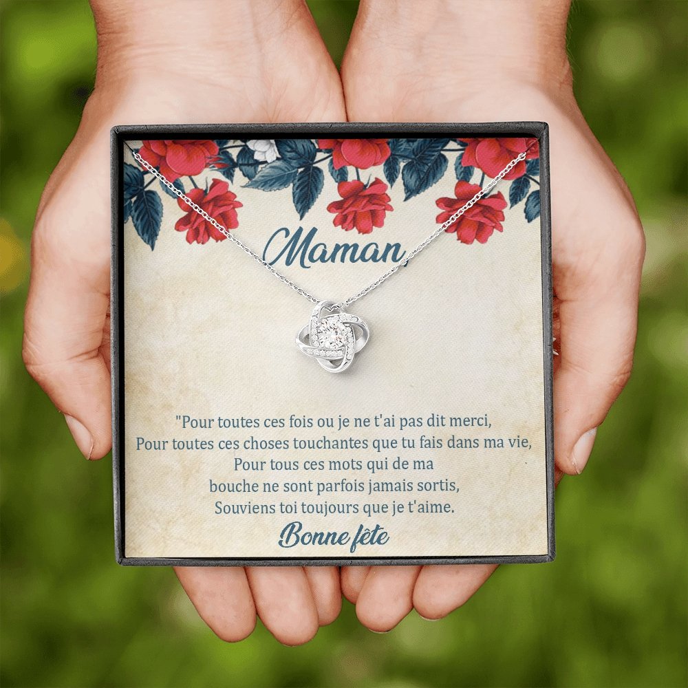 LOVYOUMOM • Collier de la fête des mères Noeud d'Amour - Lehnaa