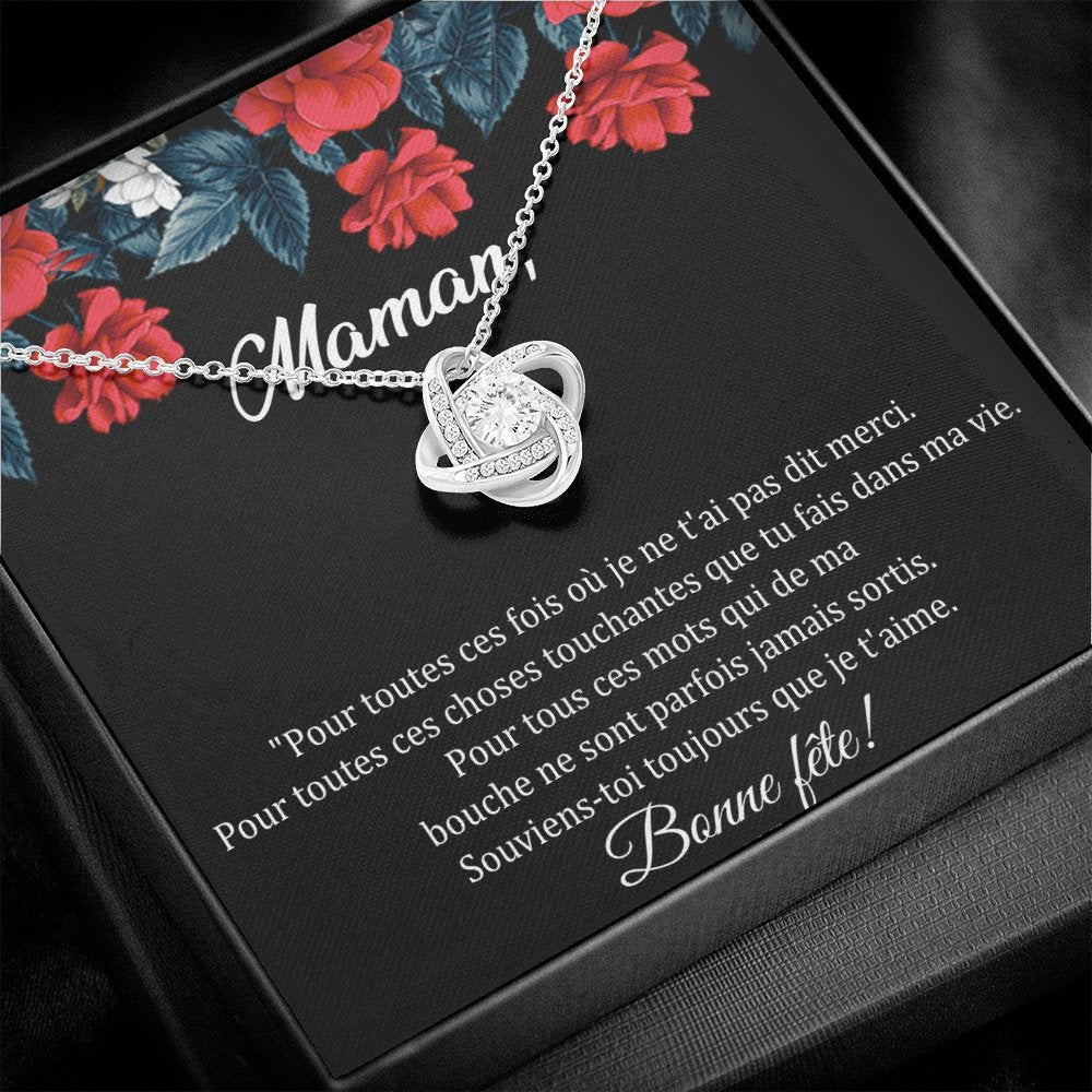 LOVYOUMOM • Collier de la fête des mères Noeud d'Amour - Lehnaa