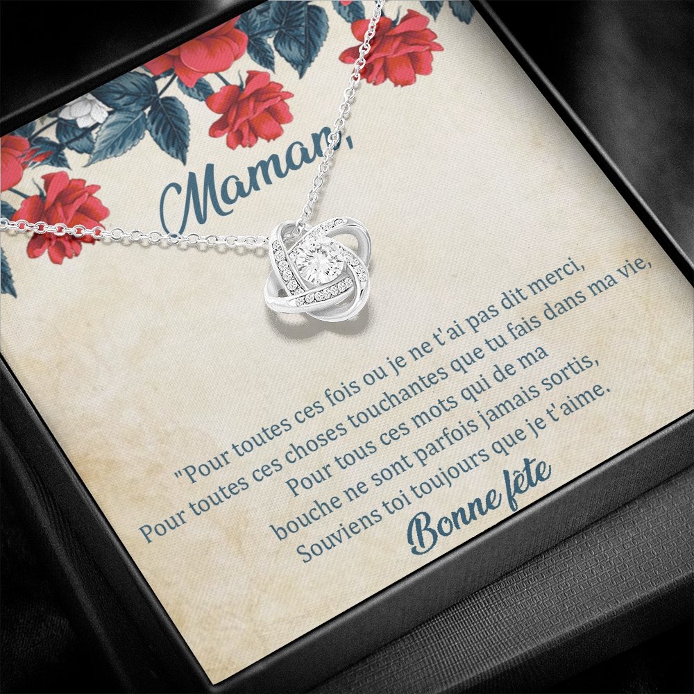 LOVYOUMOM • Collier de la fête des mères Noeud d'Amour - Lehnaa
