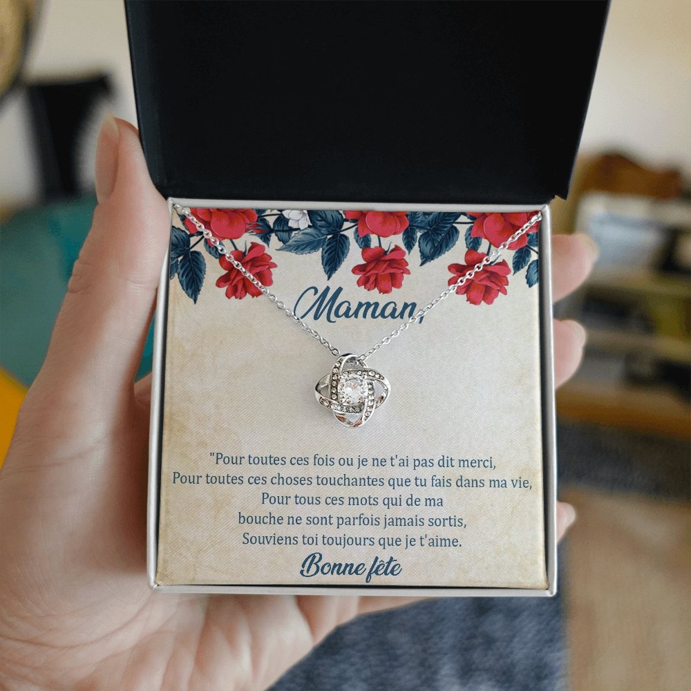 LOVYOUMOM • Collier de la fête des mères Noeud d'Amour - Lehnaa