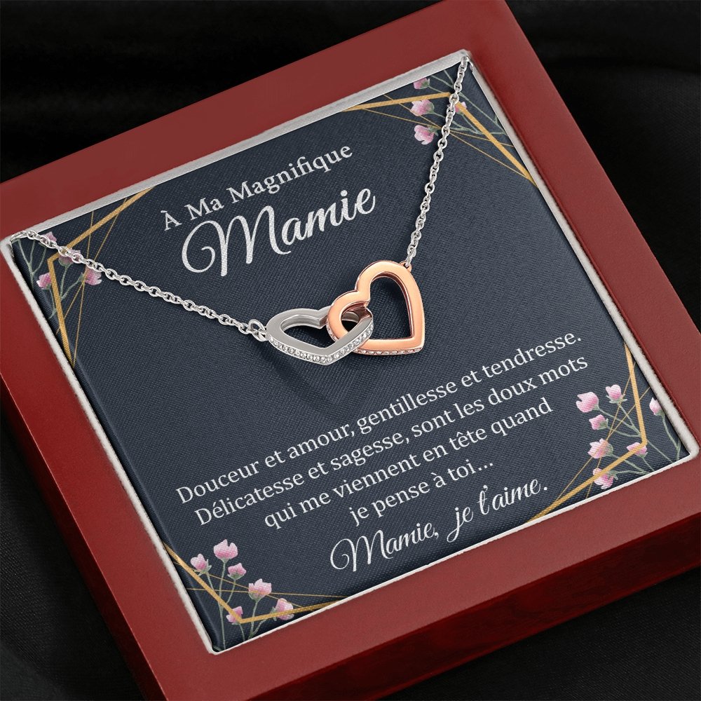 MAMIELOVA • Collier A Ma Mamie Double Cœur - Lehnaa