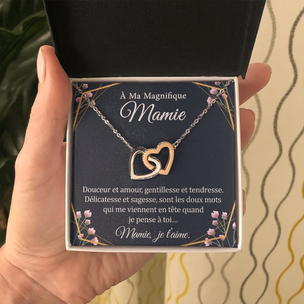 MAMIELOVA • Collier A Ma Mamie Double Cœur - Lehnaa