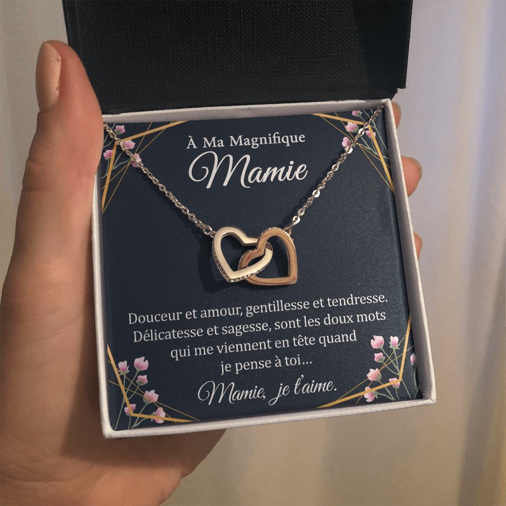 MAMIELOVA • Collier A Ma Mamie Double Cœur - Lehnaa
