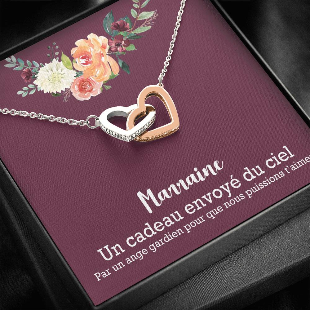 MARRAINE • Collier Marraine Double Cœur - Lehnaa