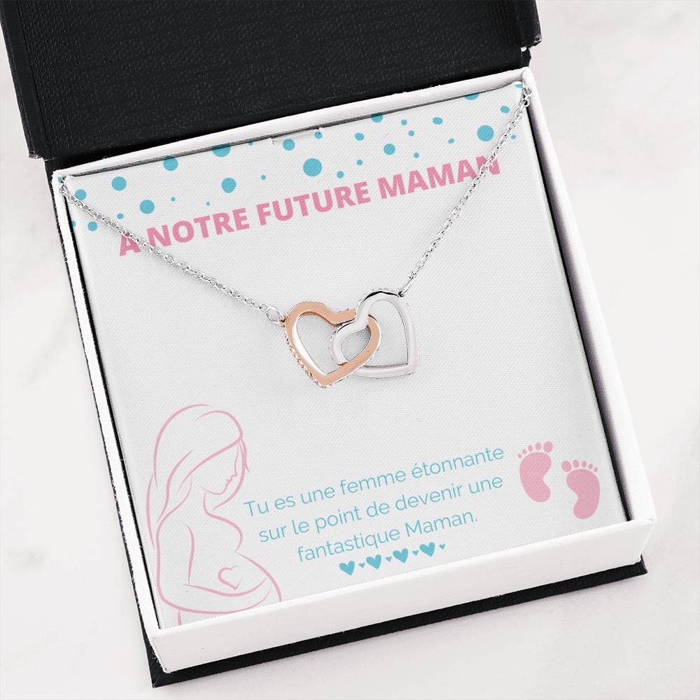 NEWMOM • Collier Future Maman Double Cœur - Lehnaa