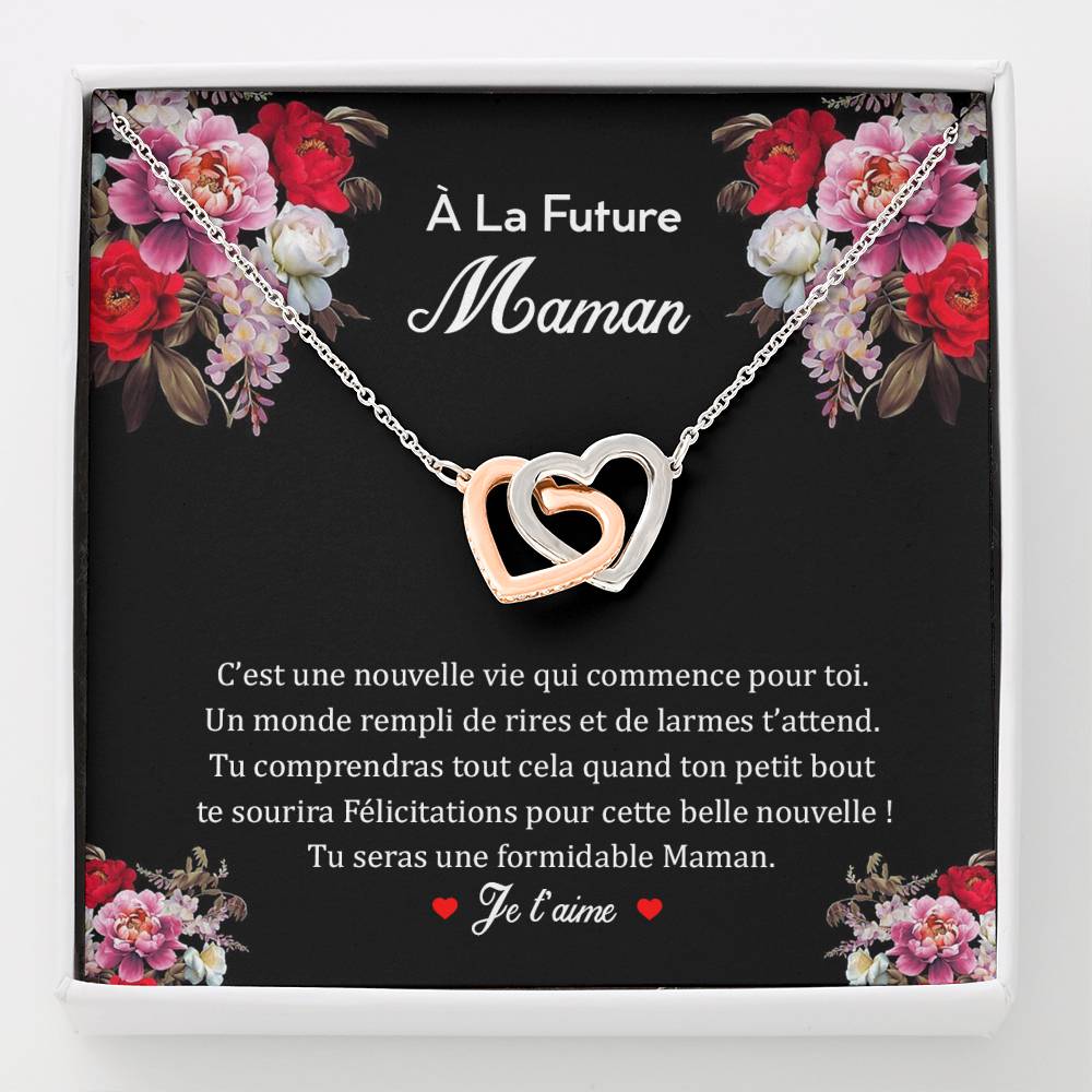 NEWMOM • Collier Future Maman Double Cœur - Lehnaa