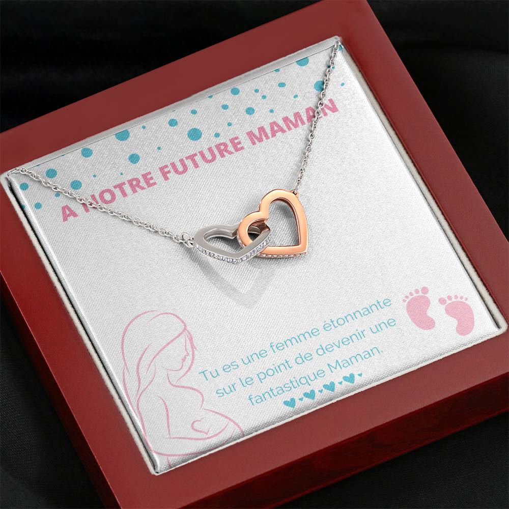 NEWMOM • Collier Future Maman Double Cœur - Lehnaa