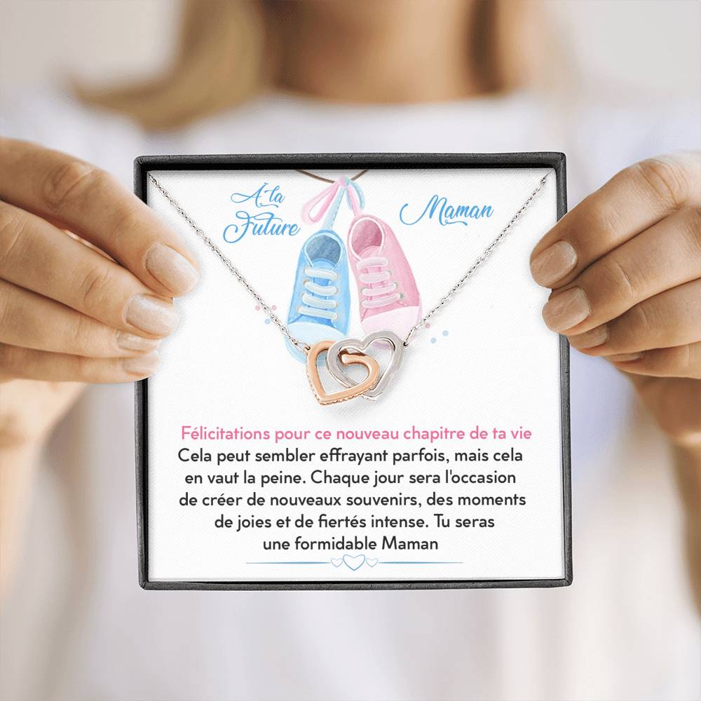 NEWMOM • Collier Future Maman Double Cœur - Lehnaa