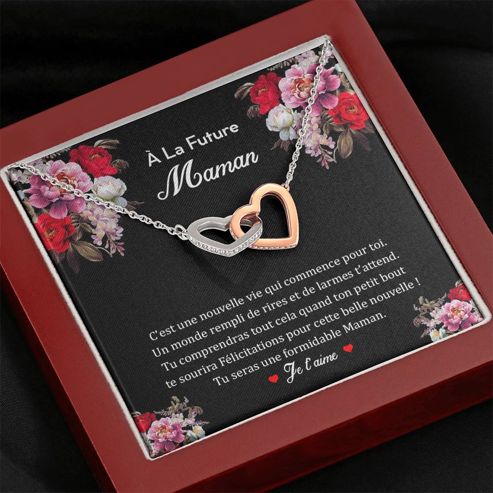 NEWMOM • Collier Future Maman Double Cœur - Lehnaa
