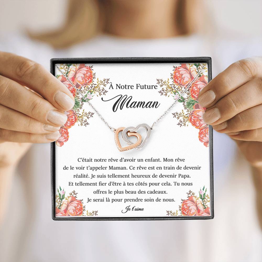 NEWMOM • Collier Grossesse Pour Ma Femme Double Cœur - Lehnaa