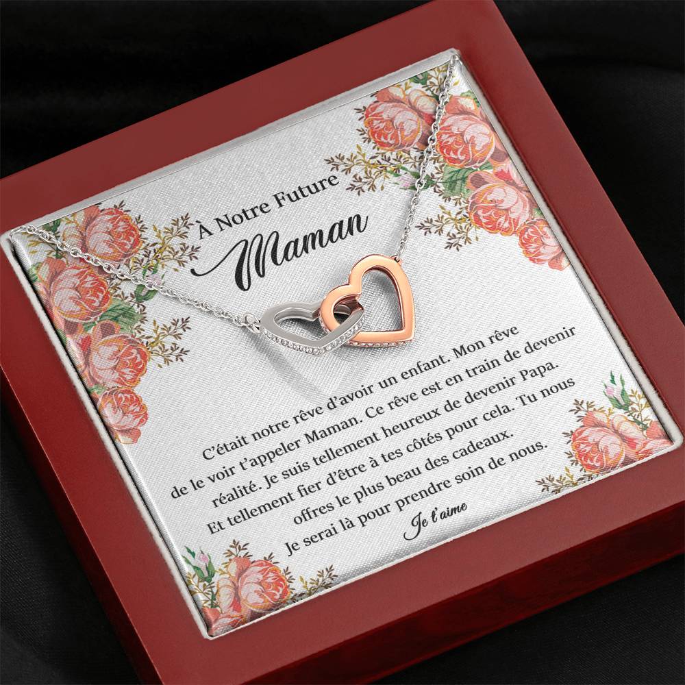 NEWMOM • Collier Grossesse Pour Ma Femme Double Cœur - Lehnaa