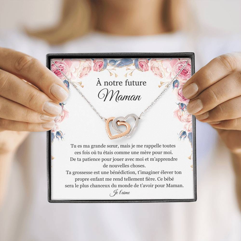 NEWMOM • Collier Grossesse Pour Ma Sœur Double Cœur - Lehnaa