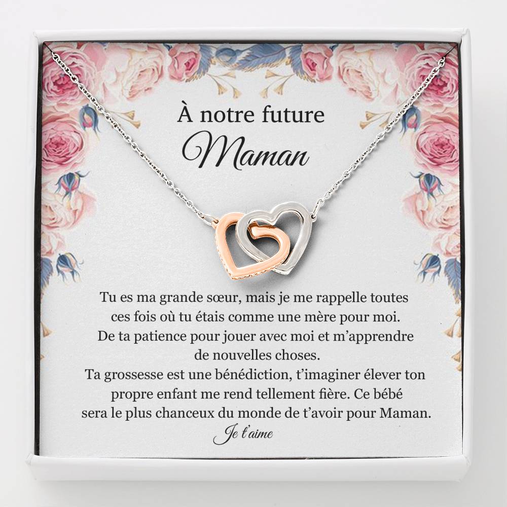 NEWMOM • Collier Grossesse Pour Ma Sœur Double Cœur - Lehnaa