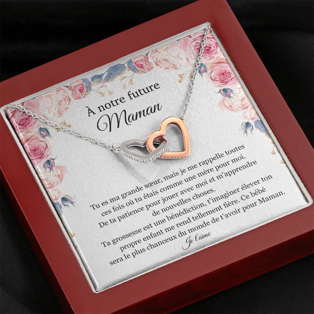 NEWMOM • Collier Grossesse Pour Ma Sœur Double Cœur - Lehnaa