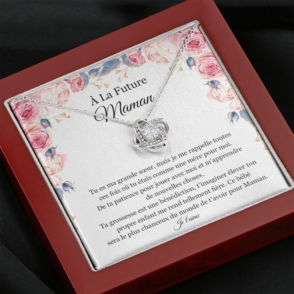 NEWMOM • Collier Grossesse Pour Ma Sœur Noeud d'Amour - Lehnaa