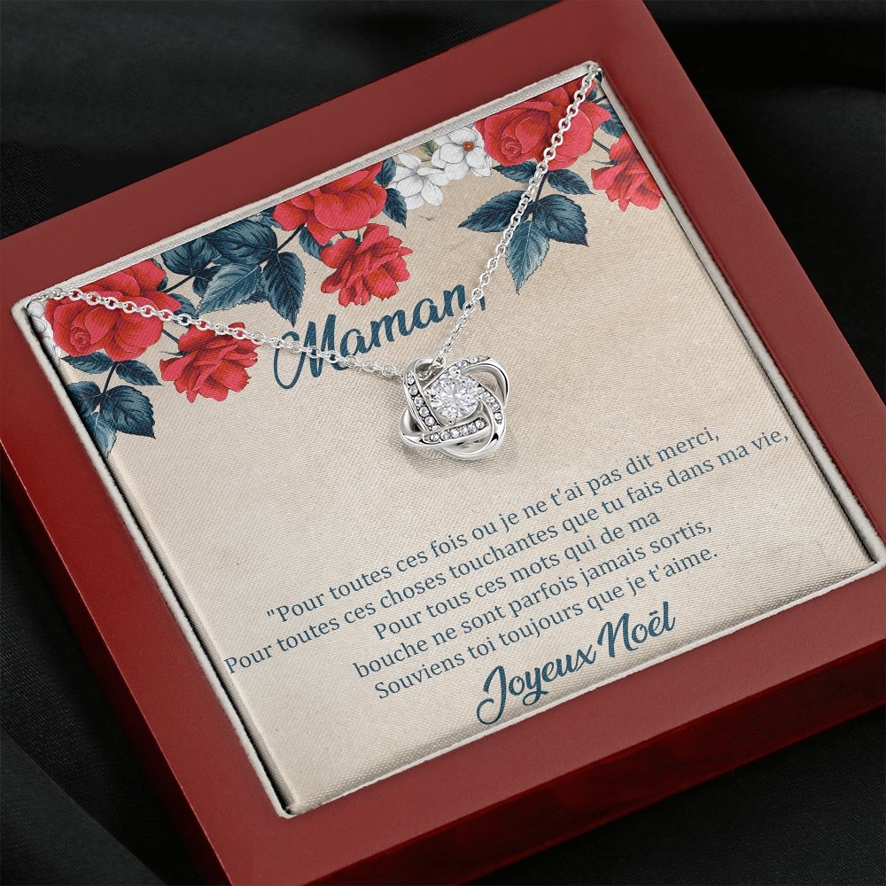 NOELENCHANTÉ • COLLIER JOYEUX NOËL MAMAN Noeud d'Amour - Lehnaa