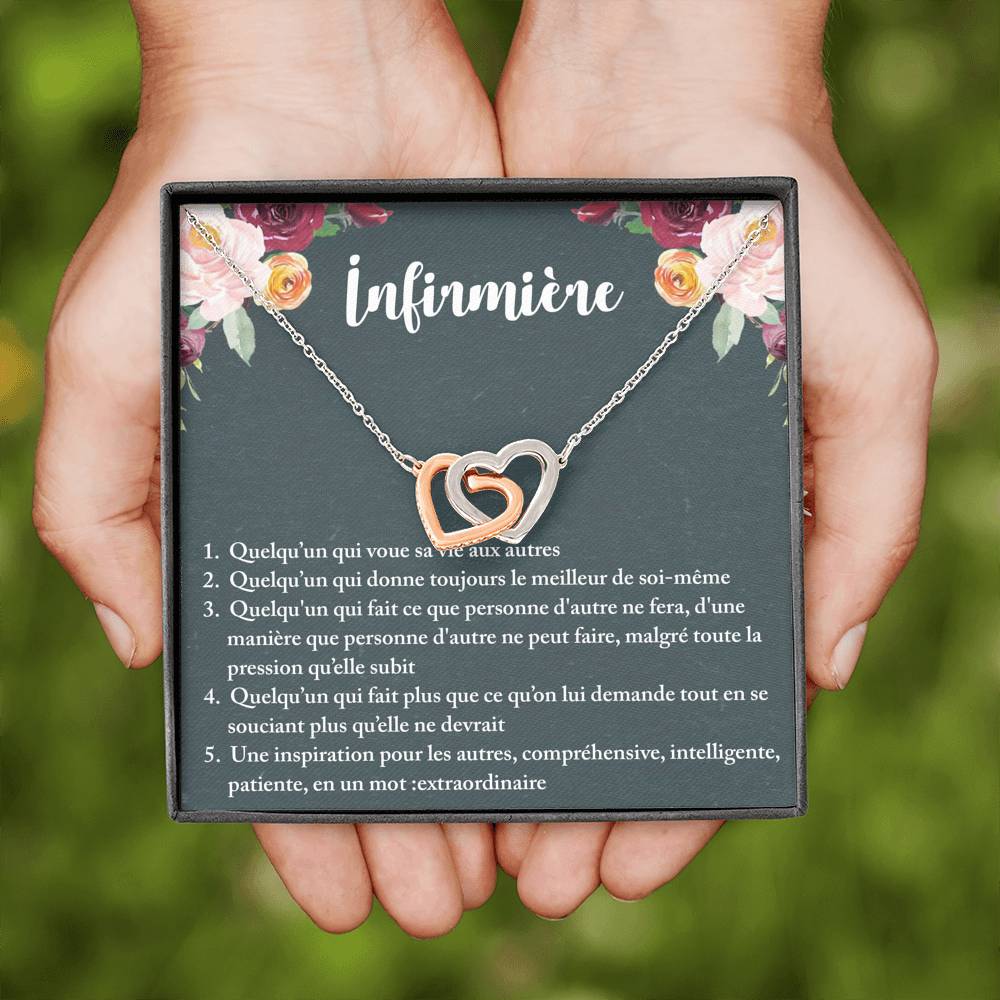 NURSE • Collier Infirmière Double Cœur - Lehnaa