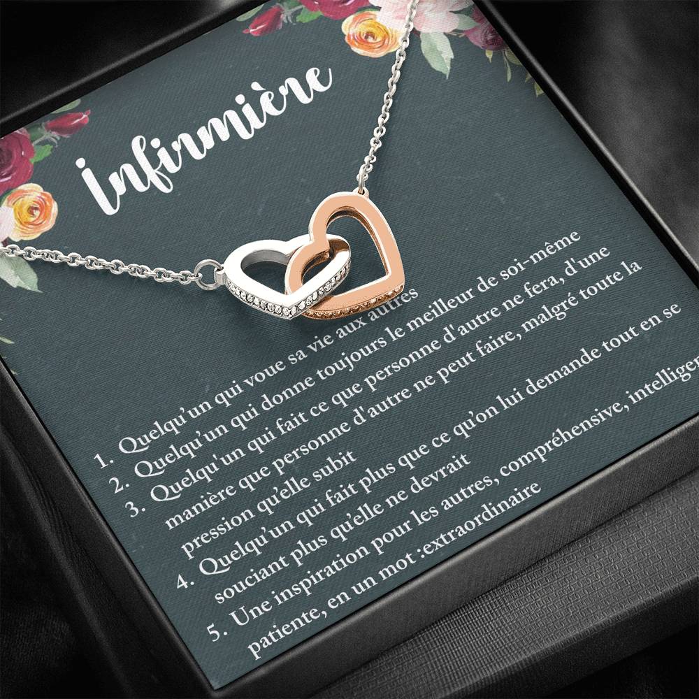 NURSE • Collier Infirmière Double Cœur - Lehnaa