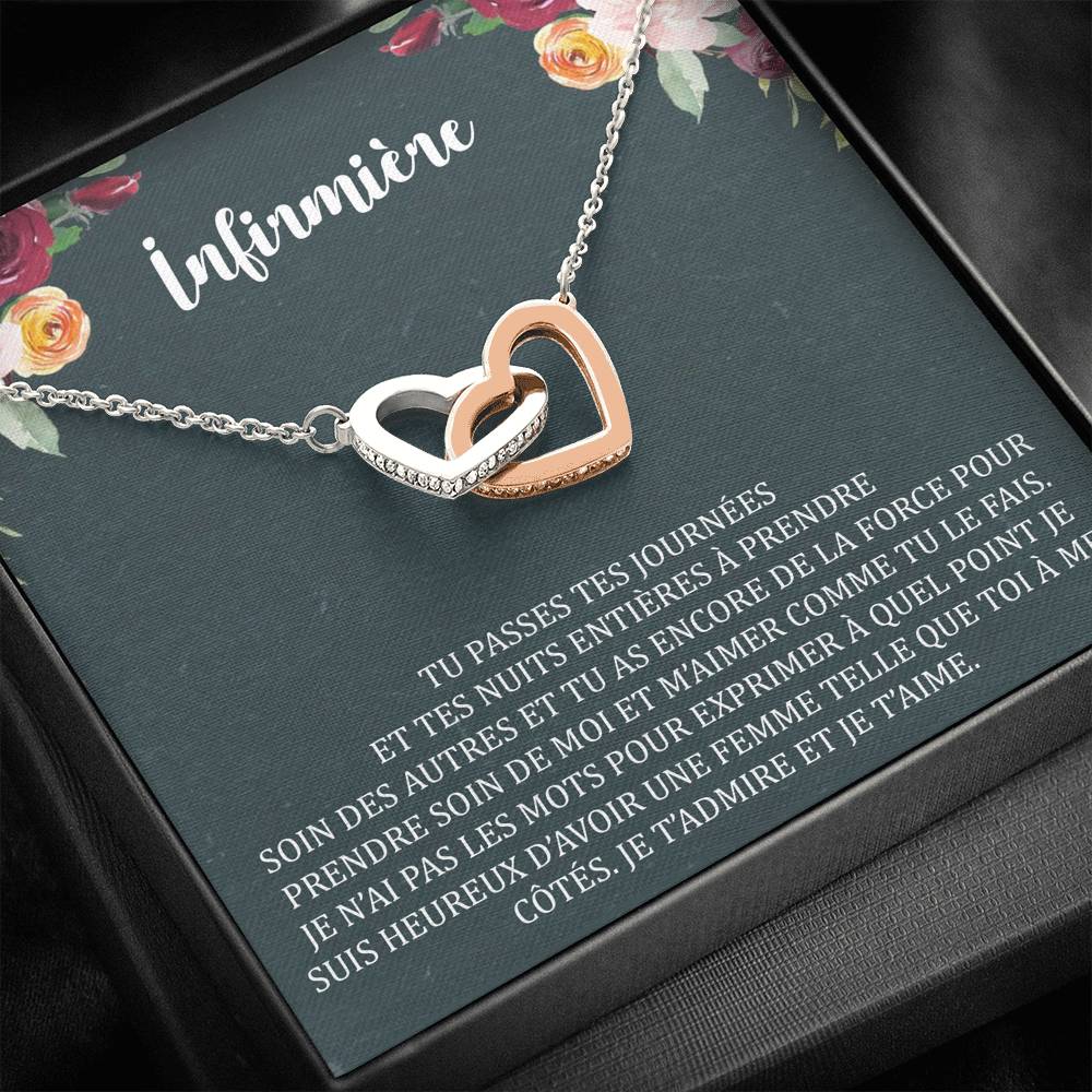 NURSE • Collier Infirmière Double Cœur - Lehnaa