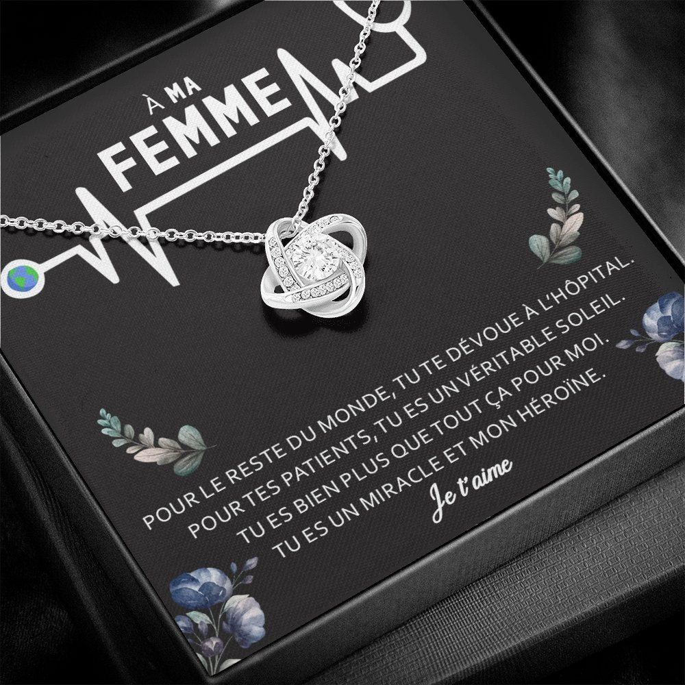 NURSE • Collier Infirmière Noeud d'Amour - Lehnaa