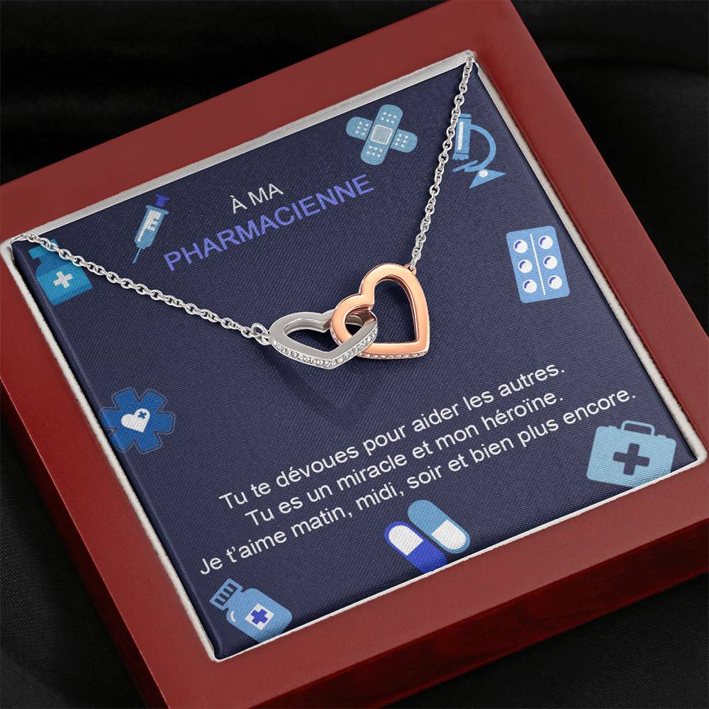NURSE • Collier Pharmacienne Double Cœur - Lehnaa