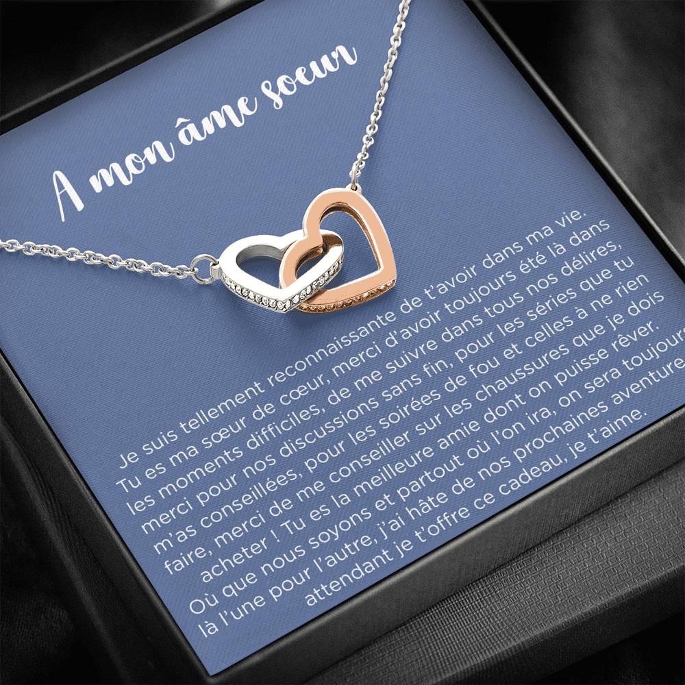 ONELOVE • Collier Meilleures Amies • Âmes Sœurs Double Cœur - Lehnaa