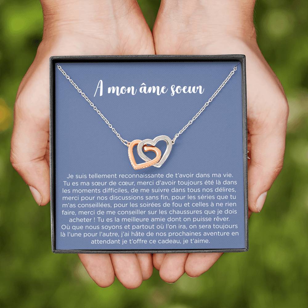 ONELOVE • Collier Meilleures Amies • Âmes Sœurs Double Cœur - Lehnaa