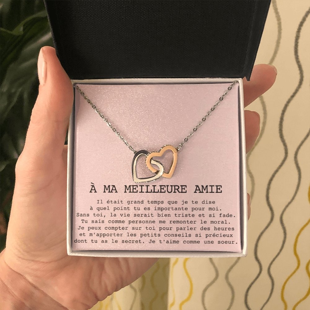 ONELOVE • Collier Meilleures Amies Double Cœur - Lehnaa