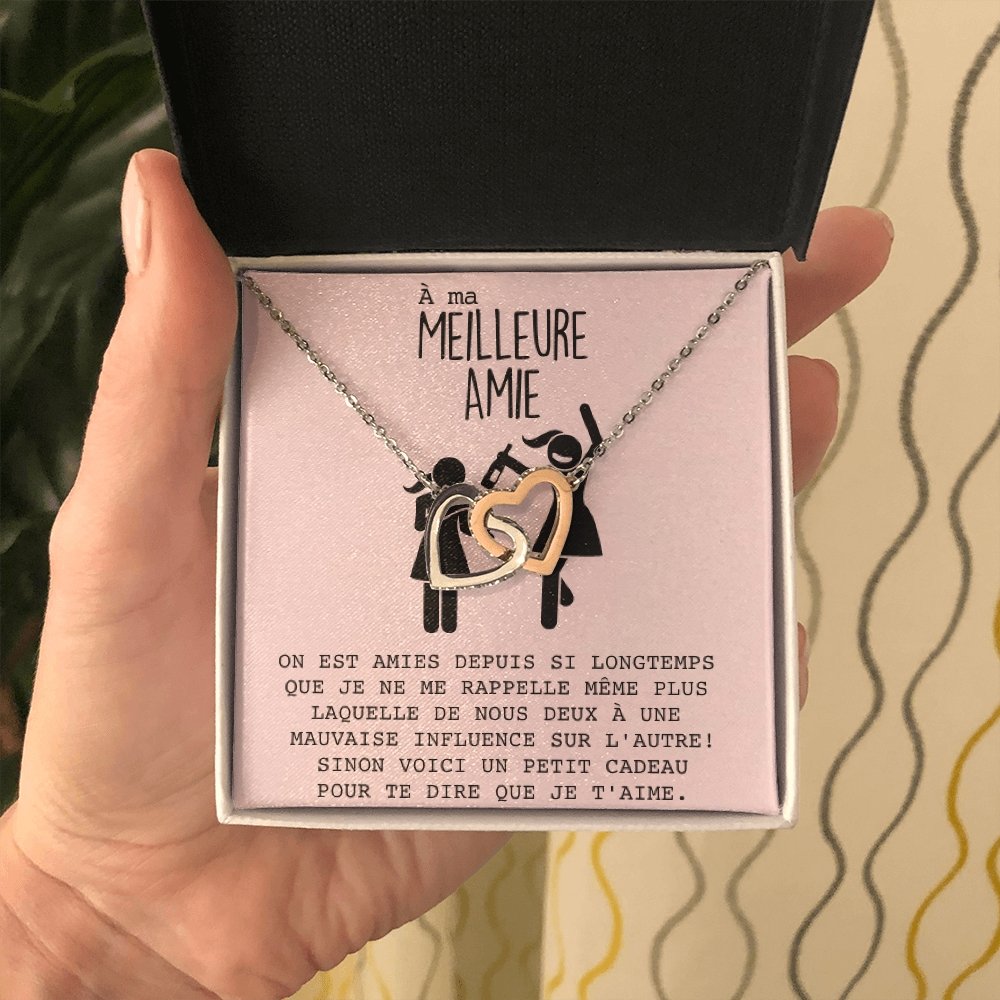 ONELOVE • Collier Meilleures Amies Double Cœur - Lehnaa