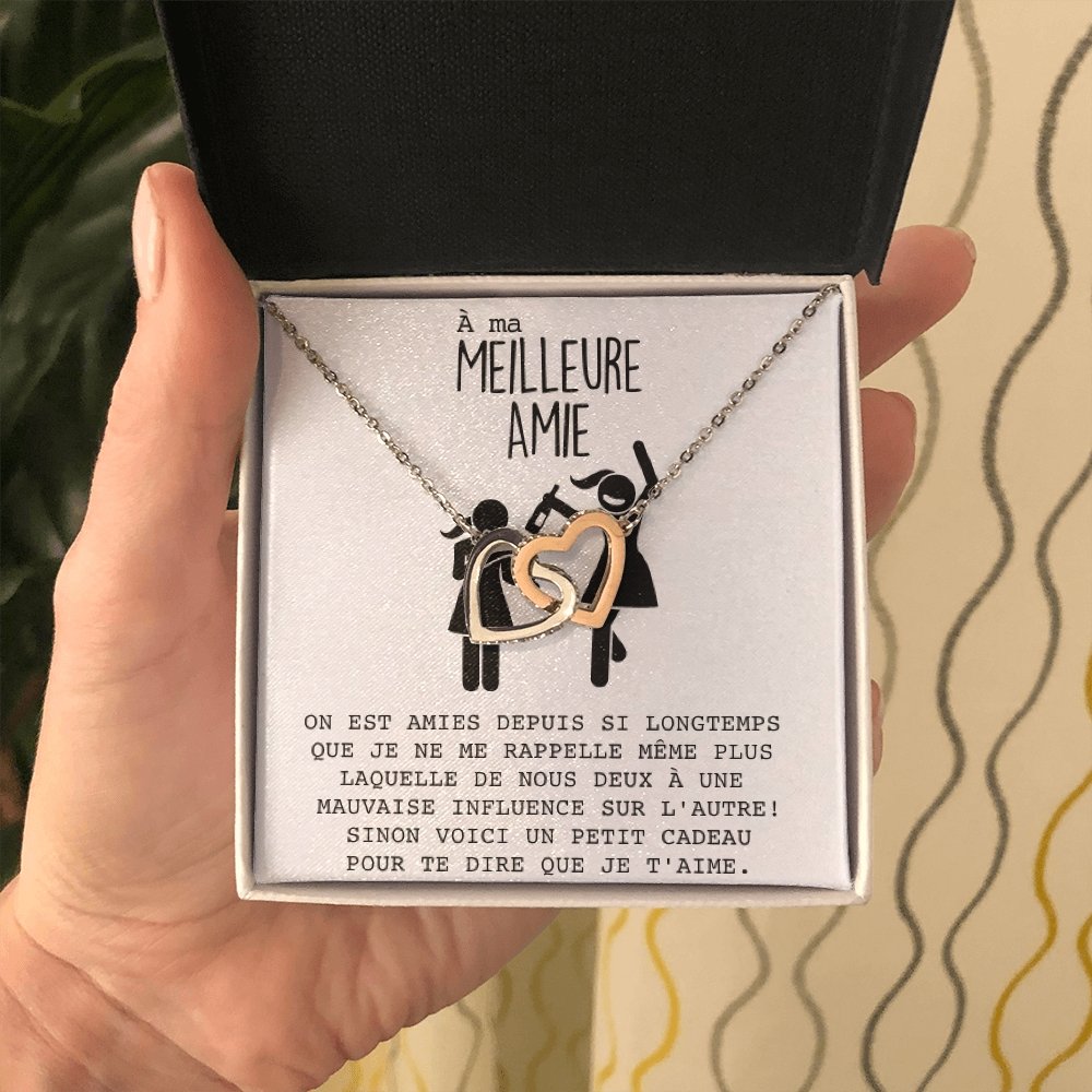 ONELOVE • Collier Meilleures Amies Double Cœur - Lehnaa