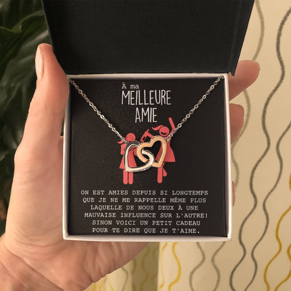 ONELOVE • Collier Meilleures Amies Double Cœur - Lehnaa