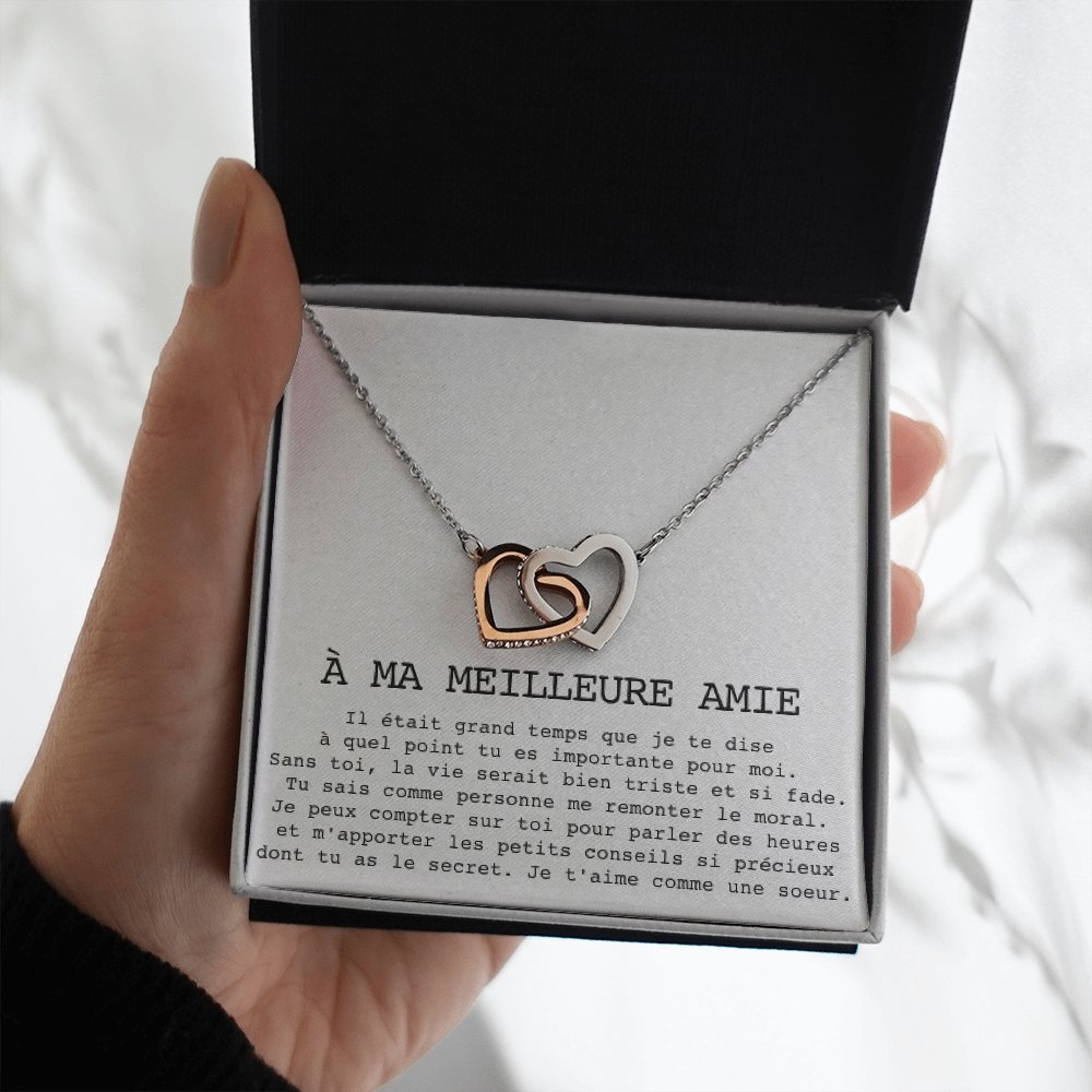 ONELOVE • Collier Meilleures Amies Double Cœur - Lehnaa