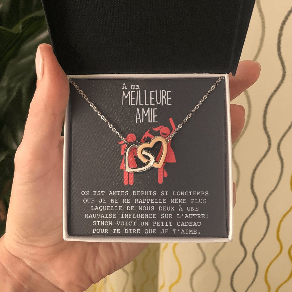 ONELOVE • Collier Meilleures Amies Double Cœur - Lehnaa