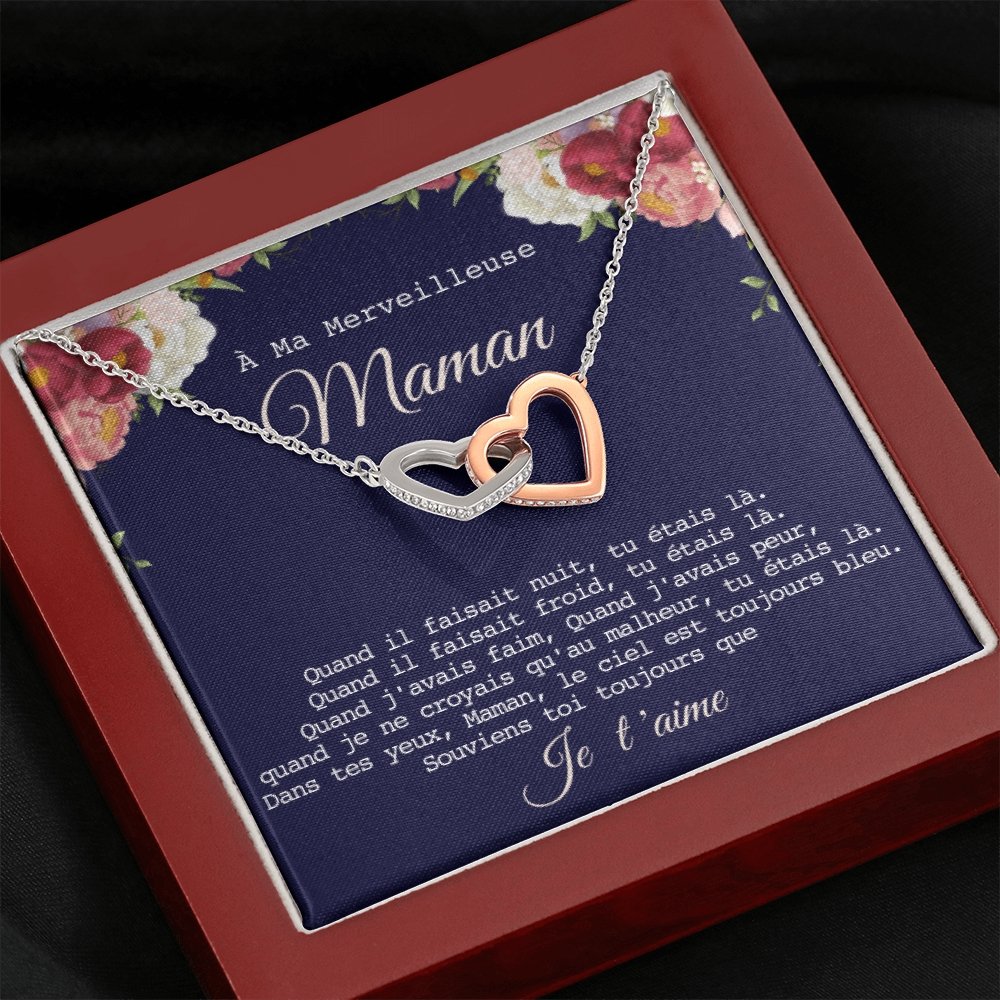 ONEMOM • Collier Déclaration Maman Double Cœur - Lehnaa