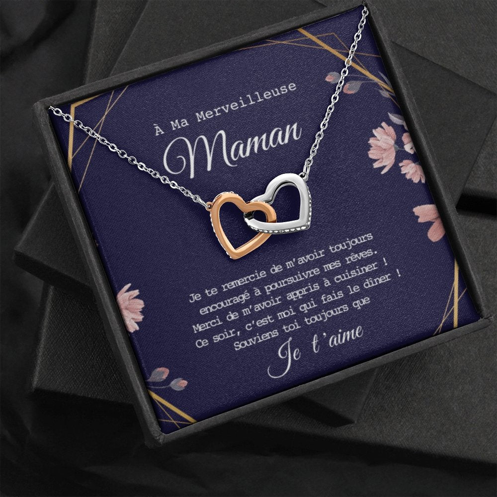 ONEMOM • Collier Déclaration Maman Double Cœur - Lehnaa