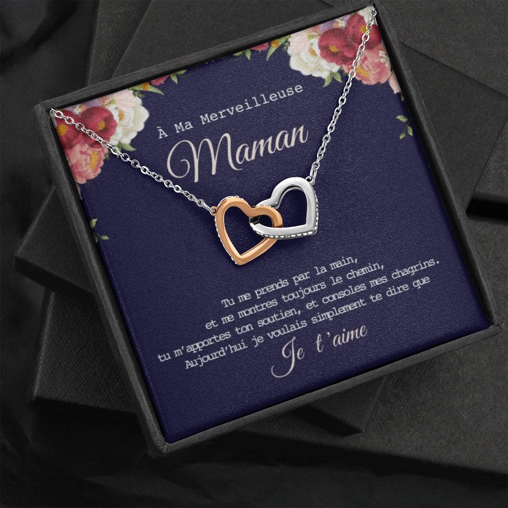 ONEMOM • Collier Déclaration Maman Double Cœur - Lehnaa